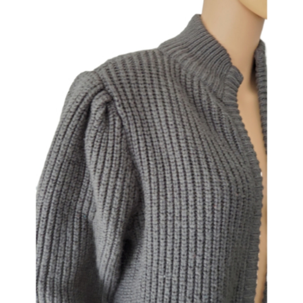 16th Street Gray Open Knit Cardigan Medium Size - Picture 5 of 8
